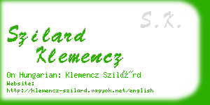 szilard klemencz business card